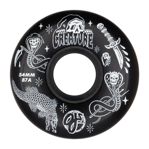 54mm Creature X Trippy Tanks Keyframe Black 87a OJ Skateboard Wheels