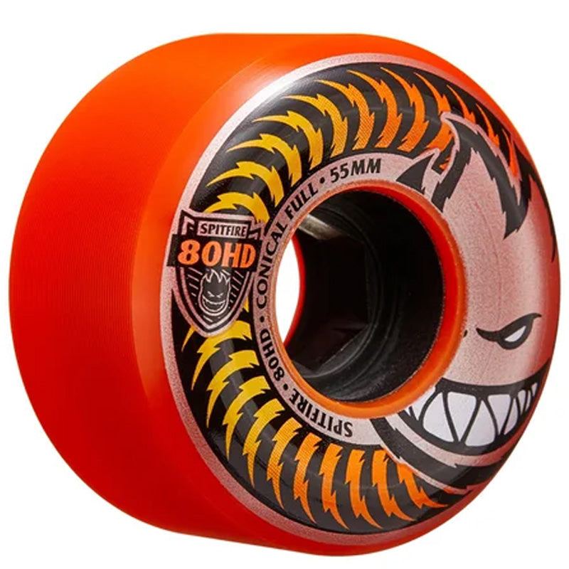 80HD Fade Orange Conical Full 55mm Wheels